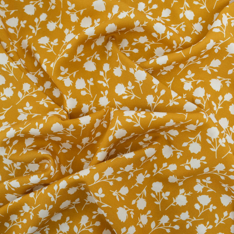 Viscose Flower Safran - Maison Klem